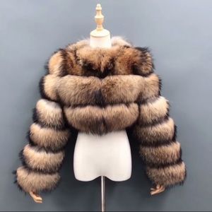 Cropped Rabbit Fur Coat